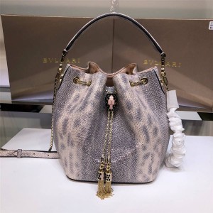 Bvlgari handbags new snake skin Serpenti Forever bucket bag