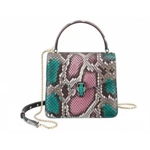 Bvlgari 288940 Serpenti Forever Colorful Snake Skin Handbag and Organ Bag