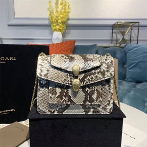 Alexander Wang x Bvlgari Co branded Series Python Skin Chain Bag