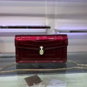 Bvlgari patent leather Serpenti forever series chain bag 37044