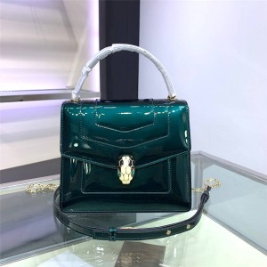 Bvlgari patent leather Serpenti forever small handbag 38329