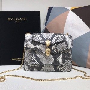 Alexander Wang x Bvlgari limited edition series of python leather chain bag