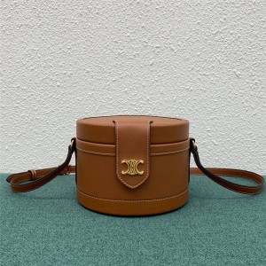 celine TAMBOUR medium calfskin handbag brown 195192