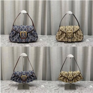 celine new middle age series denim shoulder bag