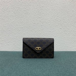 celine MAILLON TRIOMPHE artificial leather chain wallet 10F822