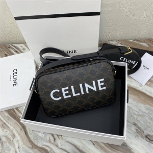 celine presbyopia logo print medium messenger bag 194502