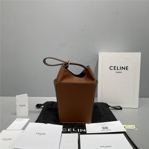Celine smooth cow leather STRAP BOX handbag 197143