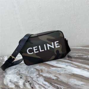 celine medium camouflage and printed canvas messenger bag 194502