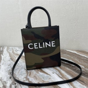 Celine camouflage CABAS vertical mini/small tote bag 194372/191542