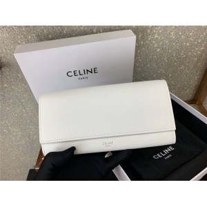 Celine long large grain calfskin flip wallet 10B563