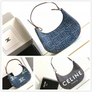 Celine 193952 AVA TRIOMPHE Denim handbag