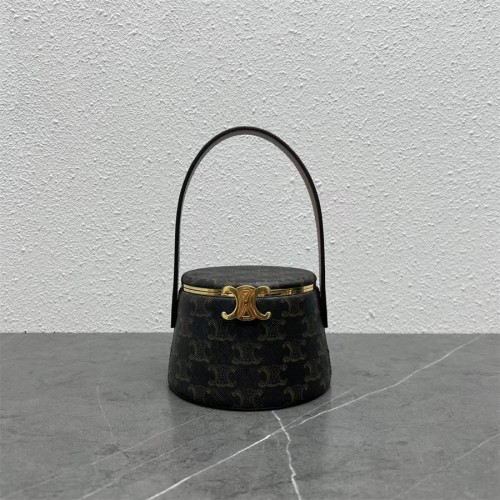 Celine 111353 TRIOMPHE Round Makeup Box Bag - Main Image