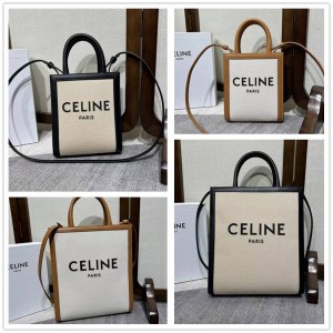 Celine 193302 192082 CABAS Canvas Shopping Bag Tote Bag