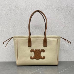 Celine 199973 CABAS TRIOMPHE Canvas Shopping Bag Tote Bag