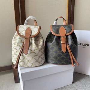 Celine 197662 FOLCO logo printed cow leather mini backpack