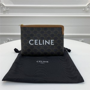 celine official website TRIOMPHE canvas clutch 10D672