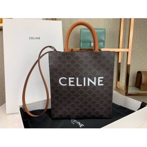 celine Bag CABAS TRIOMPHE Small Canvas Vertical Handbag 191542