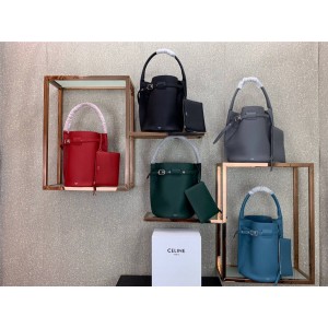 Celine BIG BAG BUCKET Medium Bucket Bag in Grained Calfskin 189353