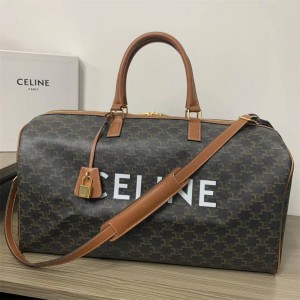 Celine 191472 Large CELINE Printed and Logo Printed Travel Bag Travel Bag