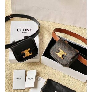 Celine 45BCN3/45BCN2 TRIOMPHE genuine leather waist pack 10618/4523