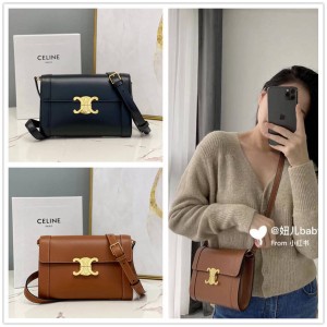 Celine 195263 TRIOMPHE Cow Leather Crossbody Bag