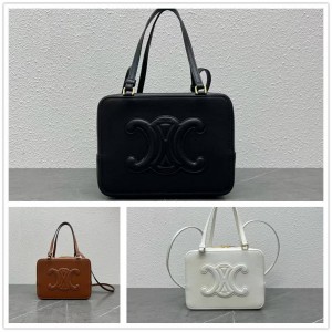 Celine 111383 FOLDED CUBE Smooth Cow Leather Handbag Dice Bag