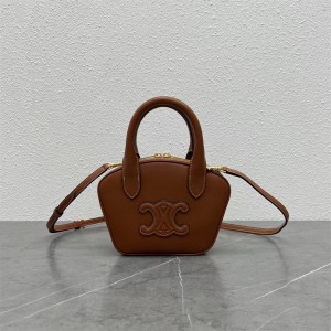 Celine 110463/110462 TRIOMPHE Cow Leather Bowling Bag