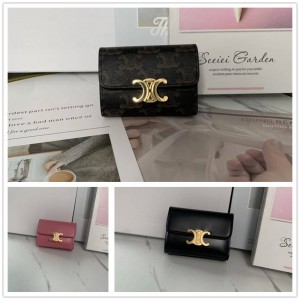 Celine 10I652/10I653 TRIOMPHE Triomphe 2-in-1 Short Wallet