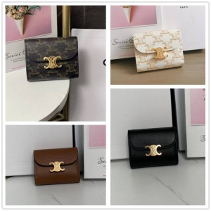 Celine 10D783 10D782 TRIOMPHE Triomphe Short Style 30% Off Wallet