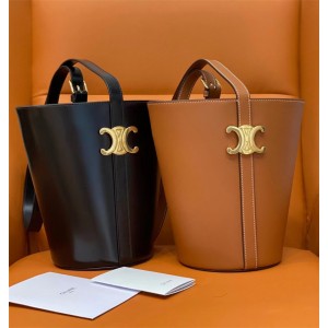 Celine 199913 BUCKET TRIOMPHE Cowhide Bucket Bag