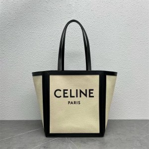 Celine 197532 CABAS Fabric Canvas Shopping Bag Tote Bag