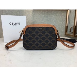 Celine new TRIOMPHE canvas small camera bag 191522