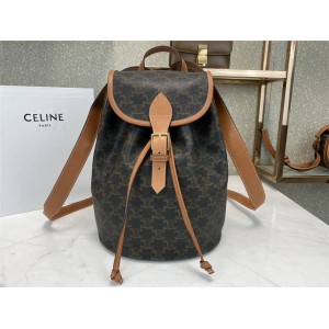 Celine new TRIOMPHE canvas drawstring backpack 192002/199383