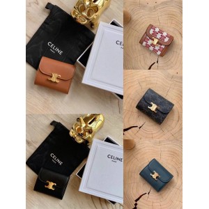 Celine 10D783 10D782 TRIOMPHE Small Short Wallet