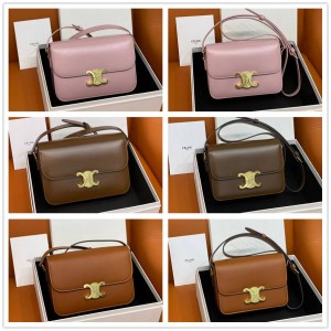 Celine 188423/187363 TEEN TRIOMPHE genuine leather handbag 187366