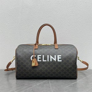 Celine 191482 Medium CELINE logo and logo printed travel bag