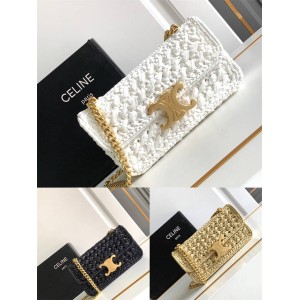 Celine 112252 CLAUDE Woven Chain bag 197993