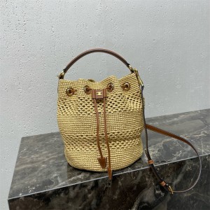 Celine 117862 PANIER CLARA Woven Bucket Bag 116882
