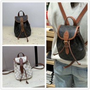 Celine 197662 FOLCO Logo Printed Mini Backpack