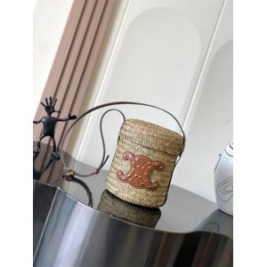 Celine 196322 BUCKET woven decorative nail bucket bag