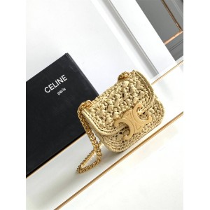 Celine 10K392 CLAUDE Knitted Mini Chain Bag 10513