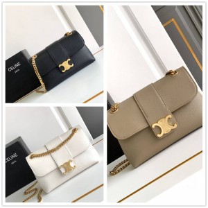 Celine 116593 TEEN VICTOIRE Small Soft Leather Chain Bag