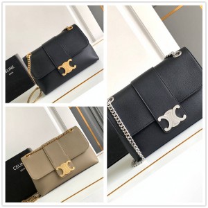 Celine 115853 VICTOIRE Medium Soft Leather Chain Bag