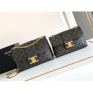 Celine 116592/115852 TEEN VICTOIRE logo printed chain bag 116593/115853