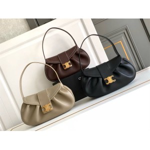 Celine 115633 Polly Medium Soft Cow Leather Handbag