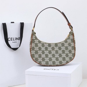 Celine 193952 AVA denim embroidered handbag