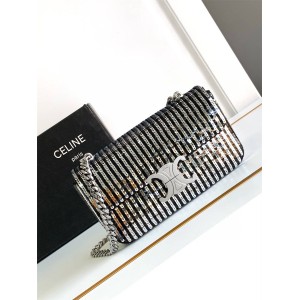 Celine 115203 CLAUDE glitter chain bag 197993