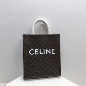 Celine CABAS TRIOMPHE canvas small vertical tote bag 191542