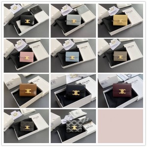 Celine 10I652/10I653 TRIOMPHE Short Coin Wallet 10L653