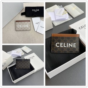 Celine 10B702 Logo Printed Card bag